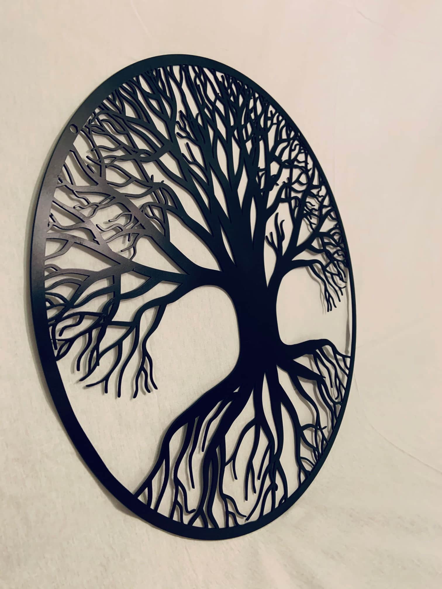 Arbre de vie en acier noir mat