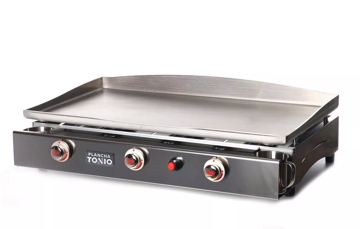 PLANCHA GAZ 3 FEUX LAGOA TOUT INOX