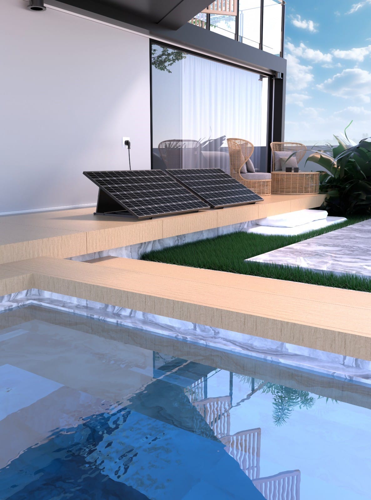 Kit panneau solaire Plug and Play - 4 panneaux 400Wc chacun